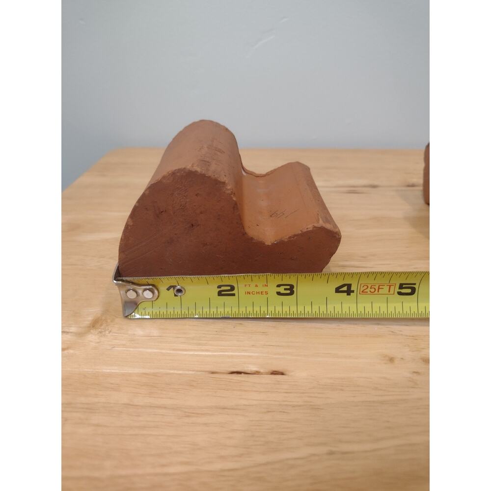 Set of 3 TERRA Cotta Large Pot Feet Clay Risers Deroma from Italy Planter Feet - Picture 8 of 9